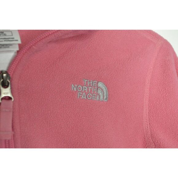 The North Face Girls 10-12 (Medium) Pink Lightweight Pullover Fleece Jacket - Picture 4 of 10